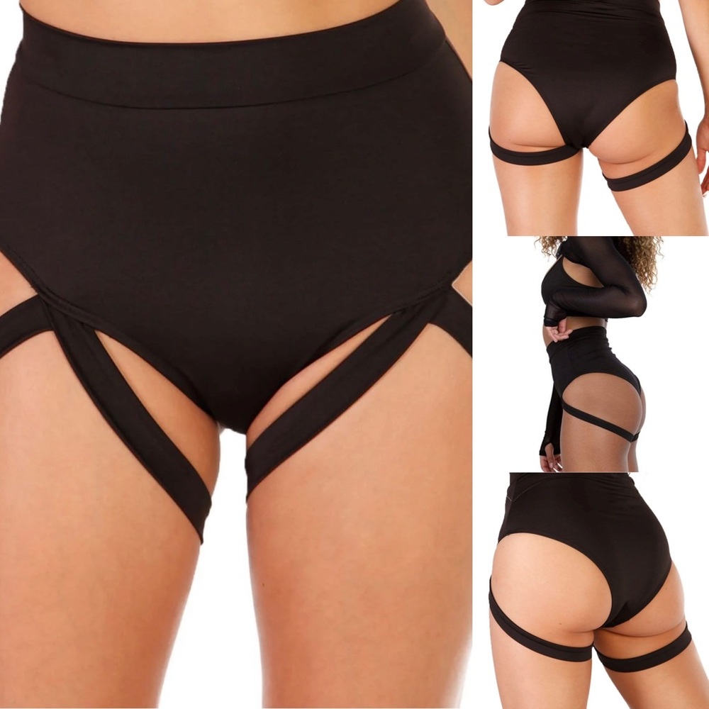Badd Girl High Waisted Harness Booty Shorts